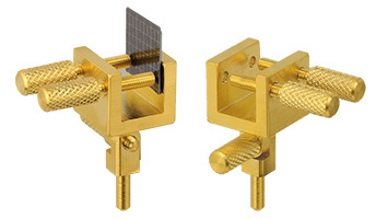 EM-Tec GS10 swivel head sample holder for up 10mm, gold plated brass, pin